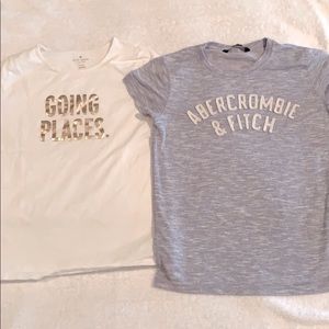 Big Girls/XS Women's Kate Spade NY &  Abercrombie & Fitch 2-piece Tee Bundle.